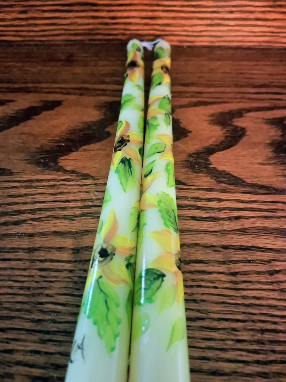 Vtg Royal Haeger R1760 Candlesticks I Stone Lace With Handpainted Candles